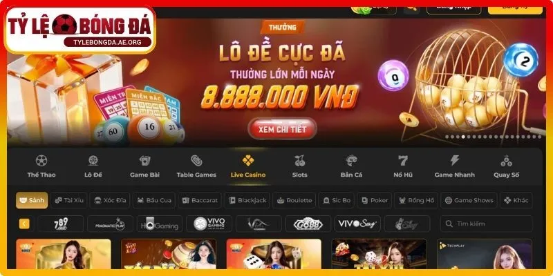 Game xổ số mức thưởng khủng