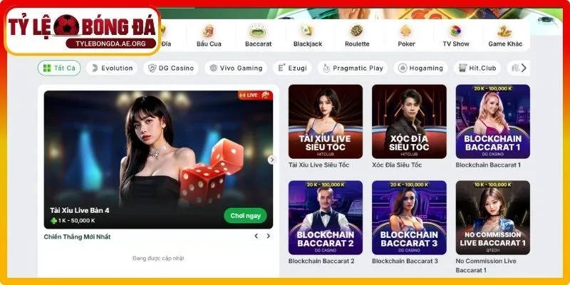Live Casino hấp dẫn chất lượng