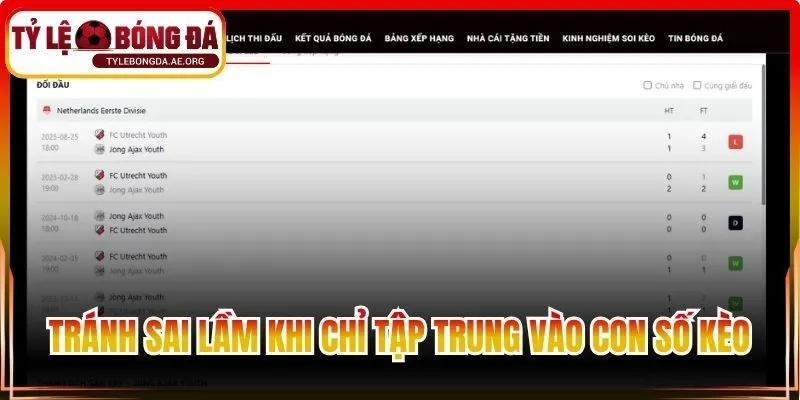 Tránh sai lầm khi chỉ tập trung vào con số kèo