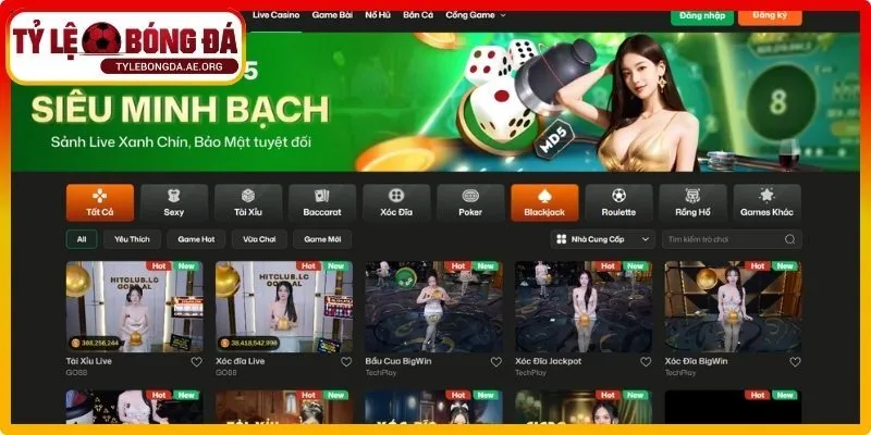 Sảnh Casino kịch tính tại Vic88